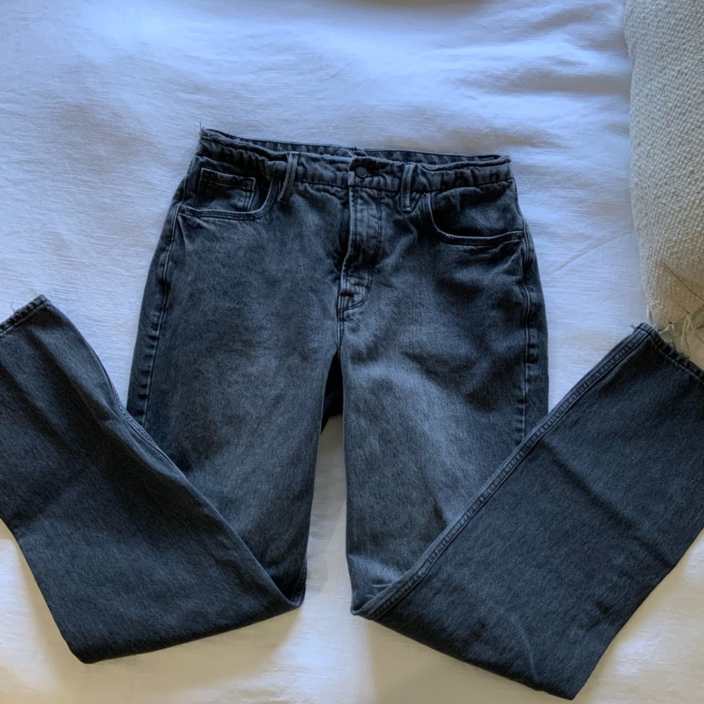 Black Good American Boyfriend Jeans